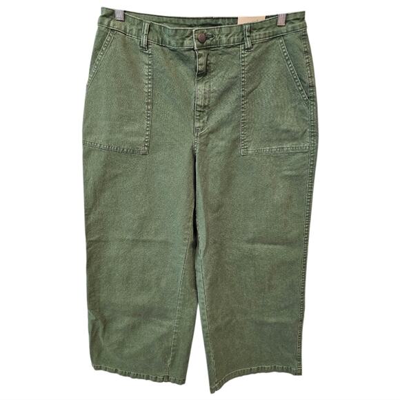 Universal Thread Goods Co. Highest Rise Wide Leg Green Jeans 14 Waist 32 Reg - Picture 6 of 9